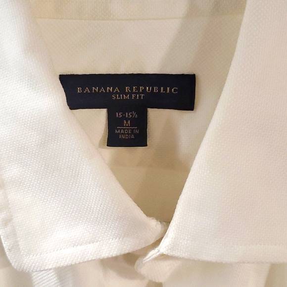 Banana Repiblic Slim Fit Cufflink White Dress Shirt - Picture 1 of 4